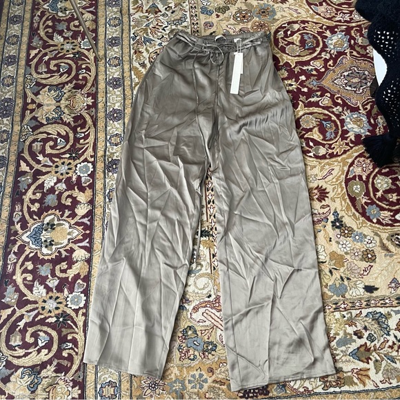 LAPOINTE Drawstring Satin Wide Leg Pants - Picture 12 of 12